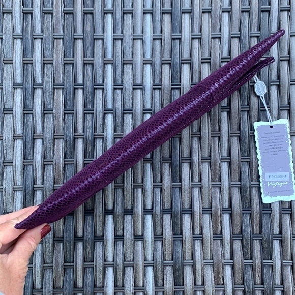 MIZTIQUE Convertible Snakeskin Handbag/Clutch - Plum - Picture 8 of 16